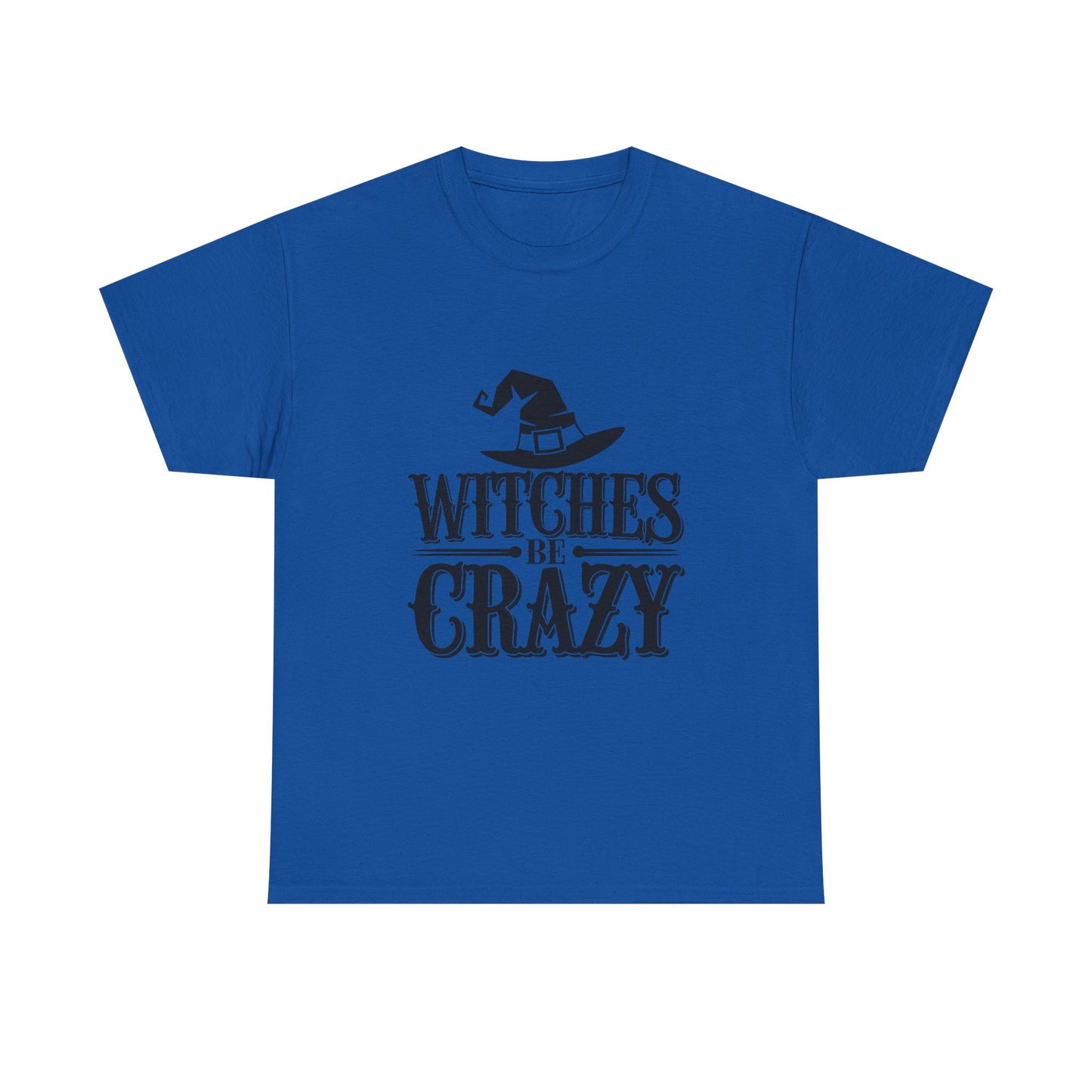 Witches Be Crazy Tee, Unisex Cotton T-Shirt, Halloween Apparel, Witchy Gift, Spooky Season Shirt, Perfect for Fall Celebrations