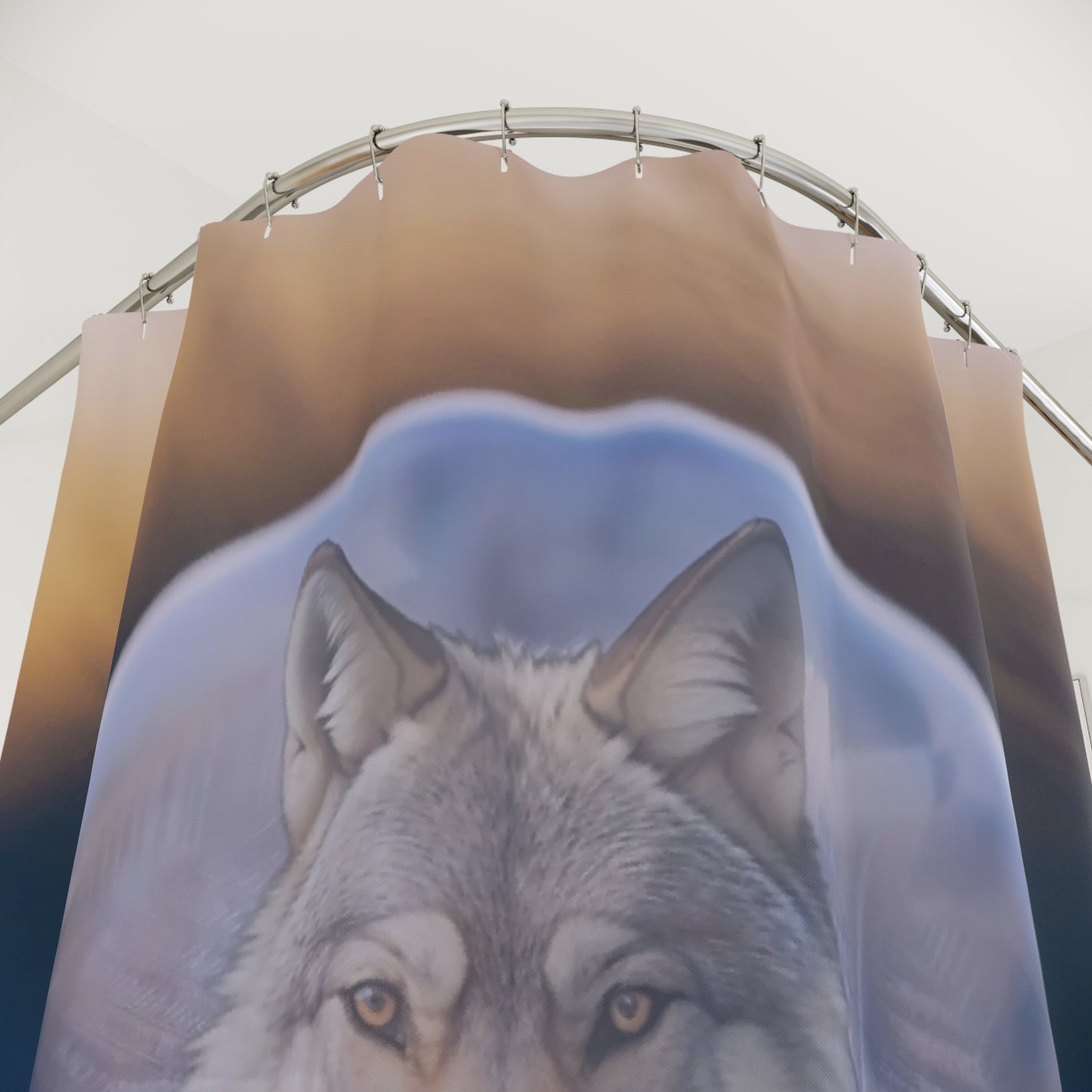 Wolf Spirit Shower Curtain, Nature Decor, Unique Bathroom Design, Animal Lover Gift, Wildlife Home Accessory, Cozy Bathroom