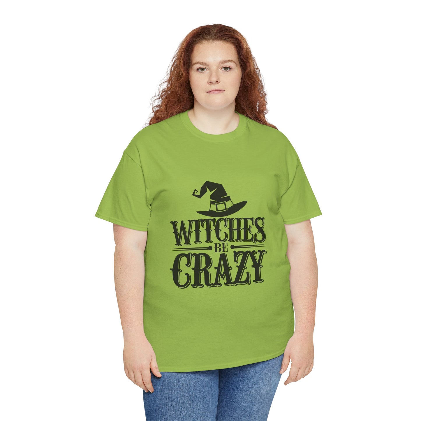 Witches Be Crazy Tee, Unisex Cotton T-Shirt, Halloween Apparel, Witchy Gift, Spooky Season Shirt, Perfect for Fall Celebrations