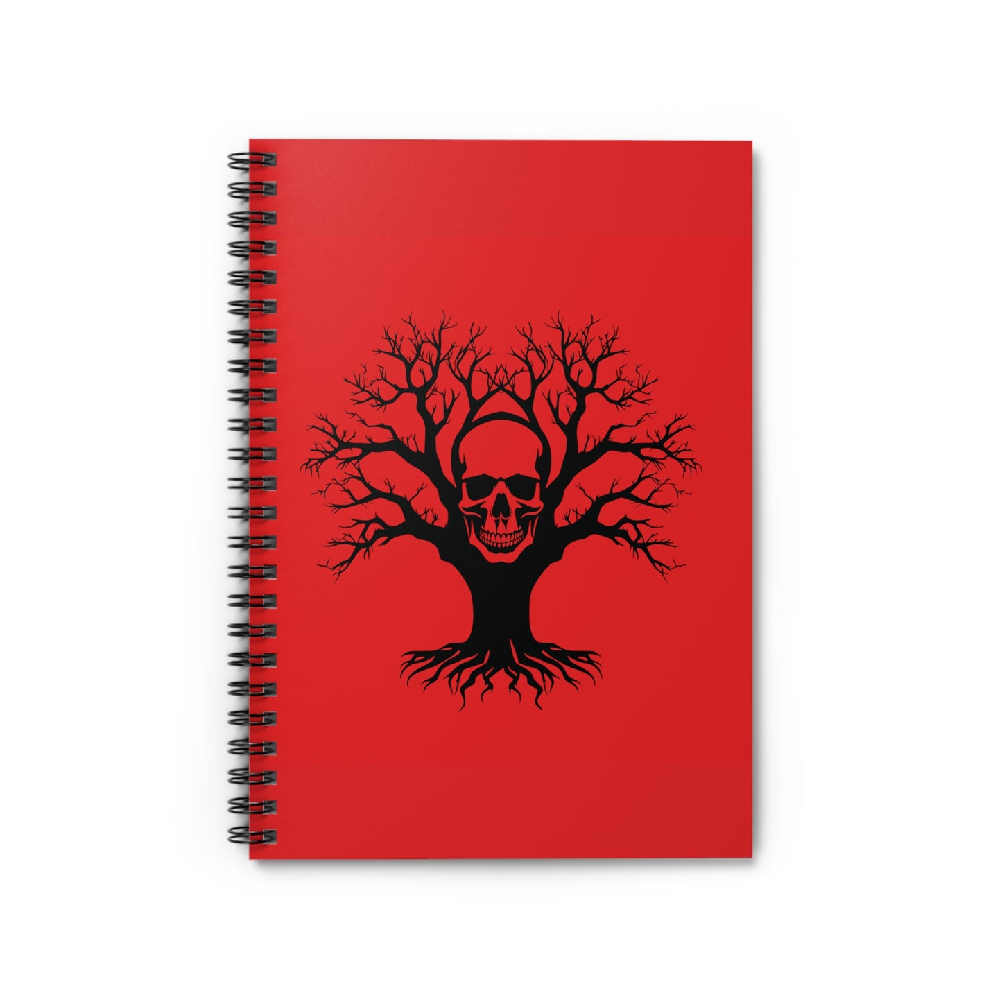 Skull Tree Spiral Notebook - Dark Aesthetic Journal, Halloween Gifts, Gothic Stationery, Creative Writing, Skull Decor