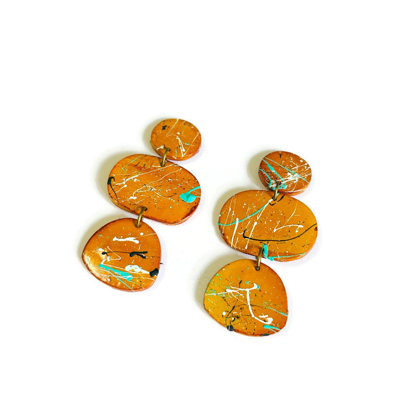 Oversized Abstract Clip On Earrings for Women