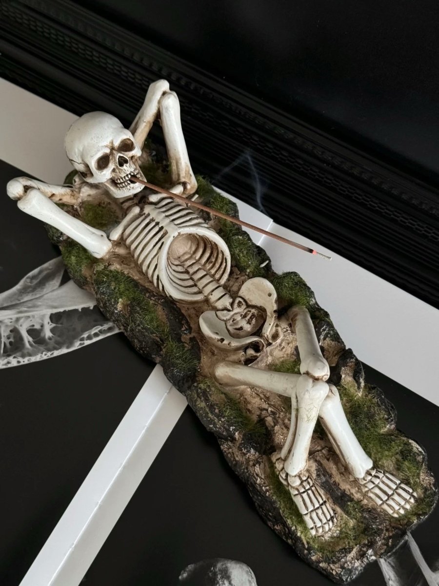 Handmade Funky Hippie Skeleton Incense Holder-1