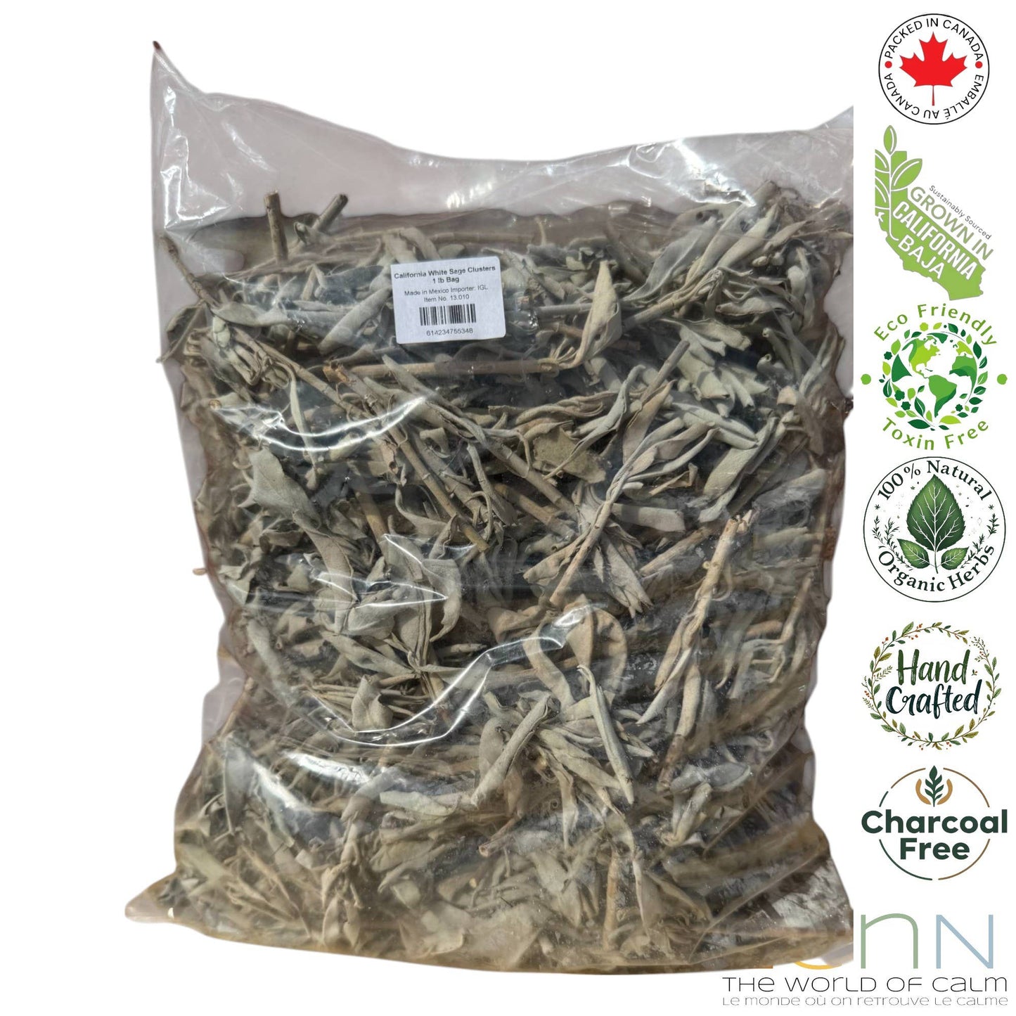 Zenn Organic California White Sage Clusters Approx. 1 L-010