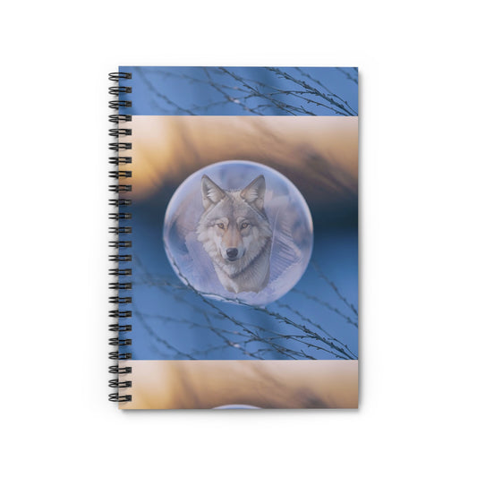 Wolf Spirit Spiral Notebook - Ideal for Nature Lovers, Journaling, Art, Gifts, Hiking, Wildlife Enthusiasts