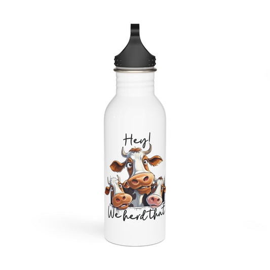 Funny Cow Stainless Steel Water Bottle, Cute Animal Design, Perfect Gift for Farm Lovers, Hydration for All Occasions, Funny Quote Bottle
