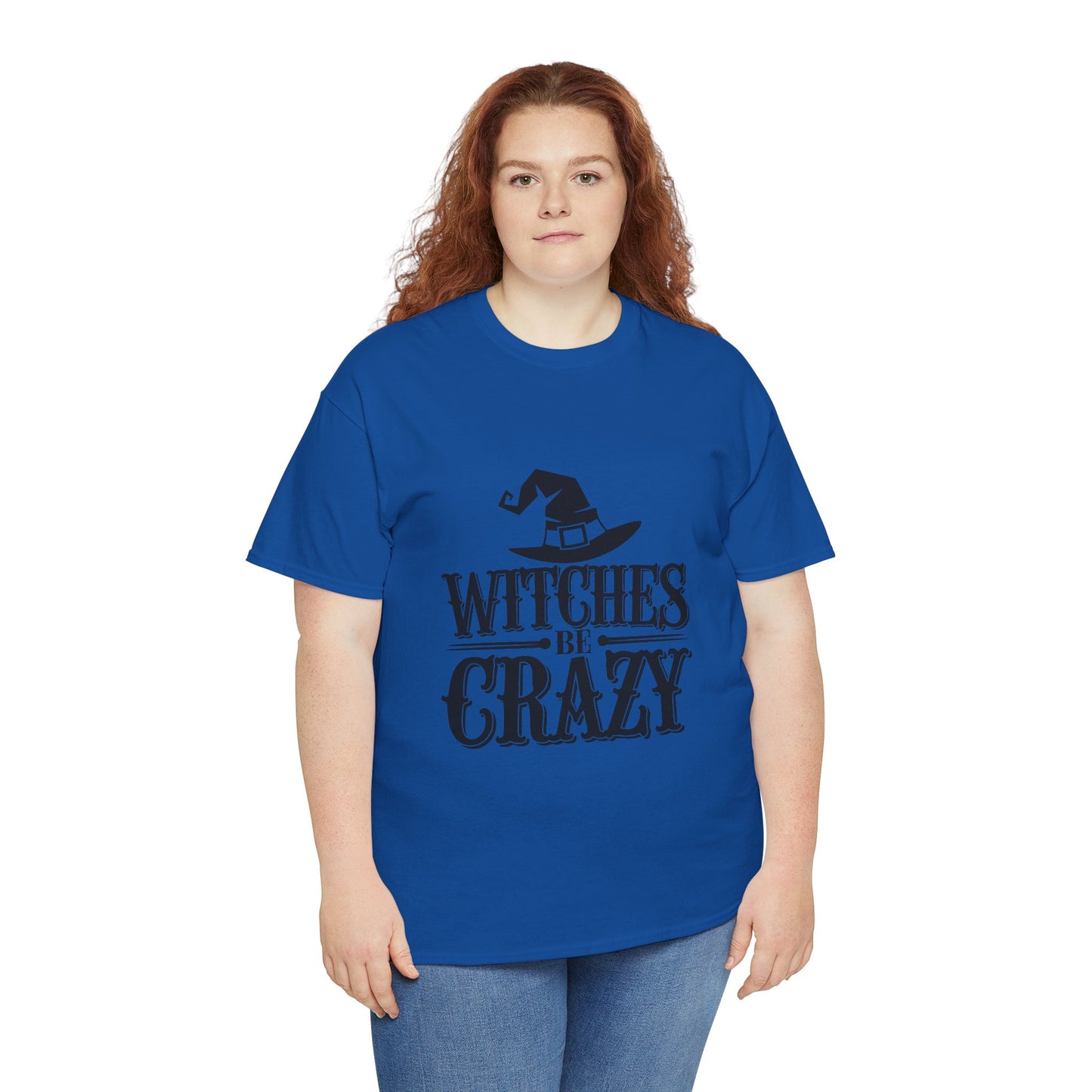Witches Be Crazy Tee, Unisex Cotton T-Shirt, Halloween Apparel, Witchy Gift, Spooky Season Shirt, Perfect for Fall Celebrations