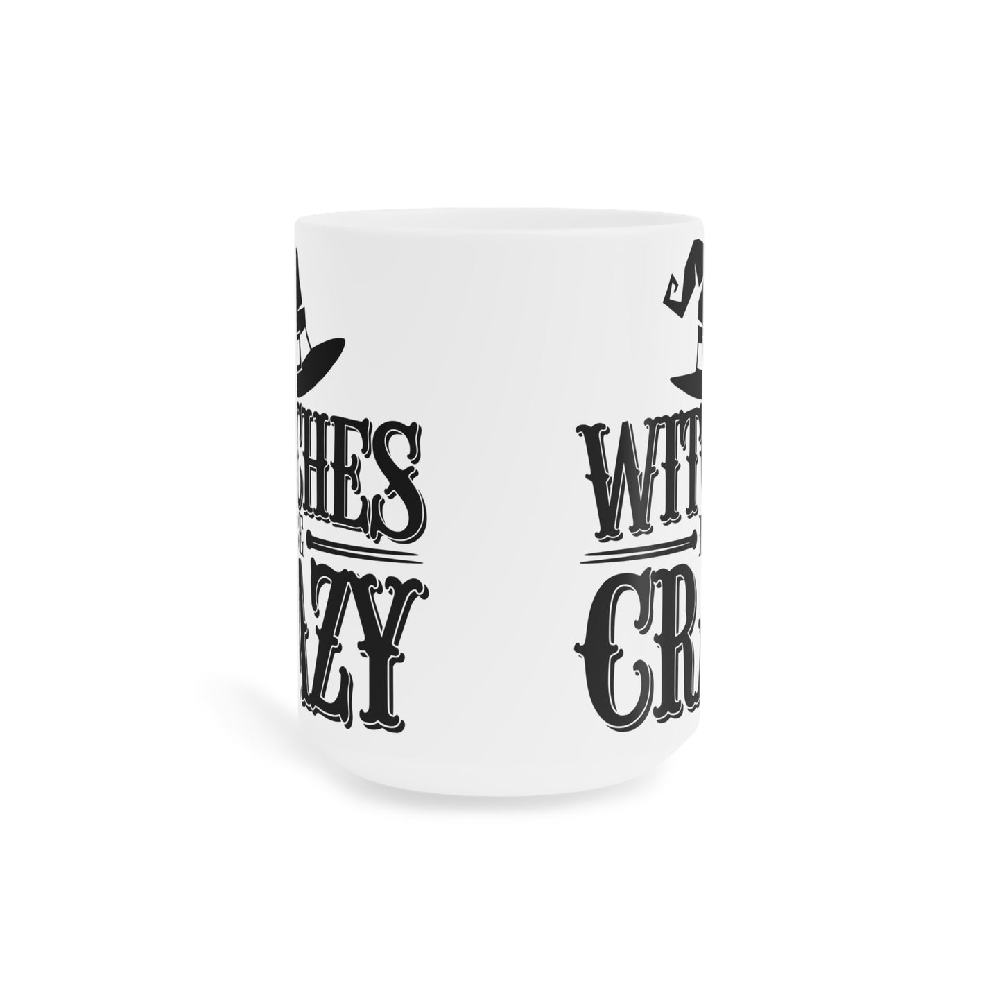 Witchy Ceramic Mugs, Fun Gift for Halloween, Perfect for Coffee Lovers, Unique Kitchen Decor, Witches Be Crazy Design
