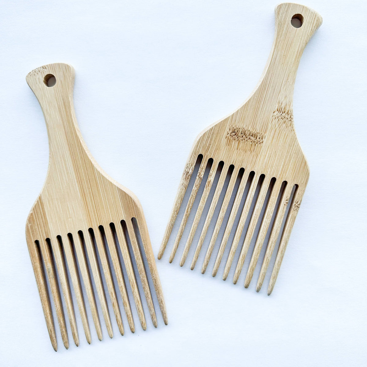 Natural Bamboo Hair Pick - Plastic Free Biodegradable