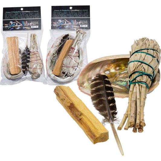 Small Smudging Kit For Beginners (Shell 3" - 4")