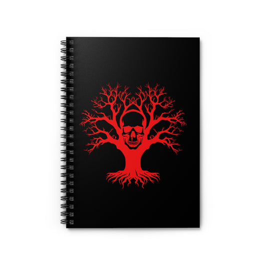 Gothic Skull Tree Spiral Notebook - Dark Aesthetic Writing Journal, Gothic Decor, Halloween Gift, Artistic Note-taking, Unique Sketchbook