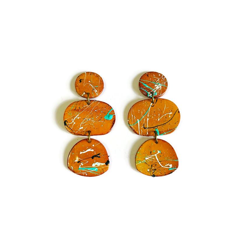 Oversized Abstract Clip On Earrings for Women