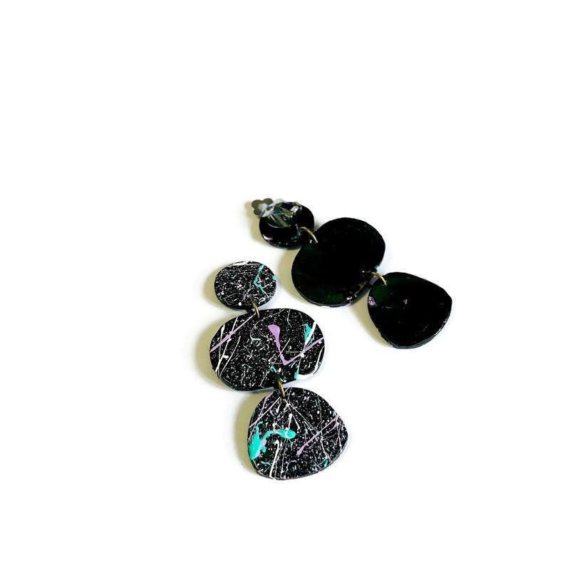 Oversized Abstract Clip On Earrings for Women