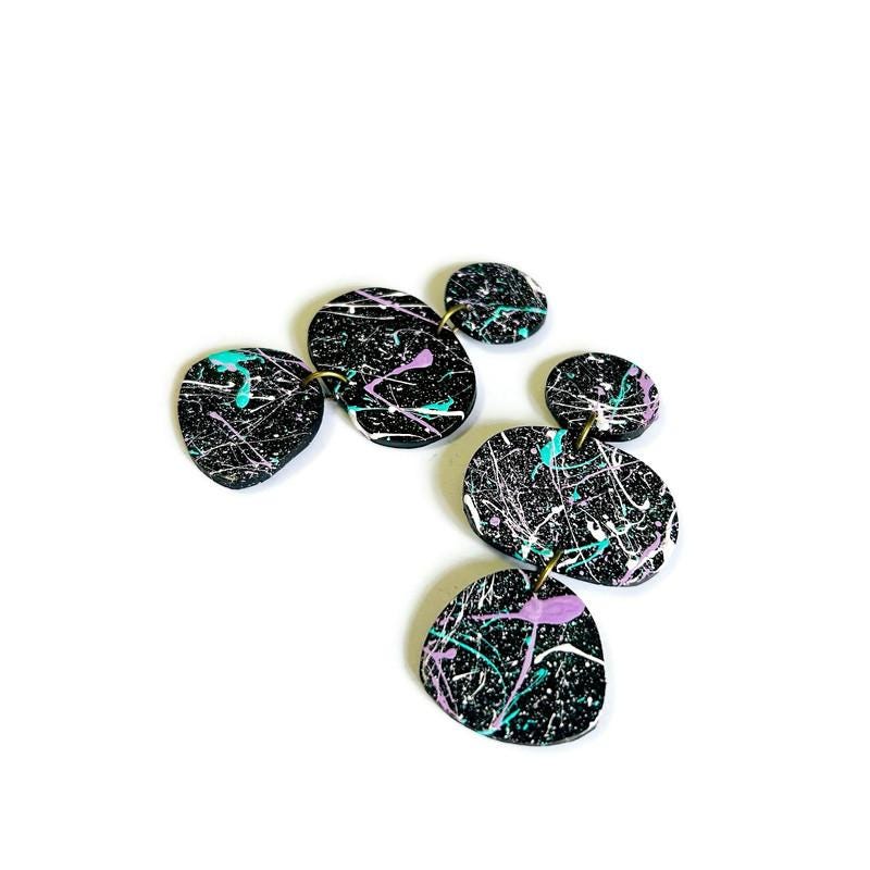 Oversized Abstract Clip On Earrings for Women