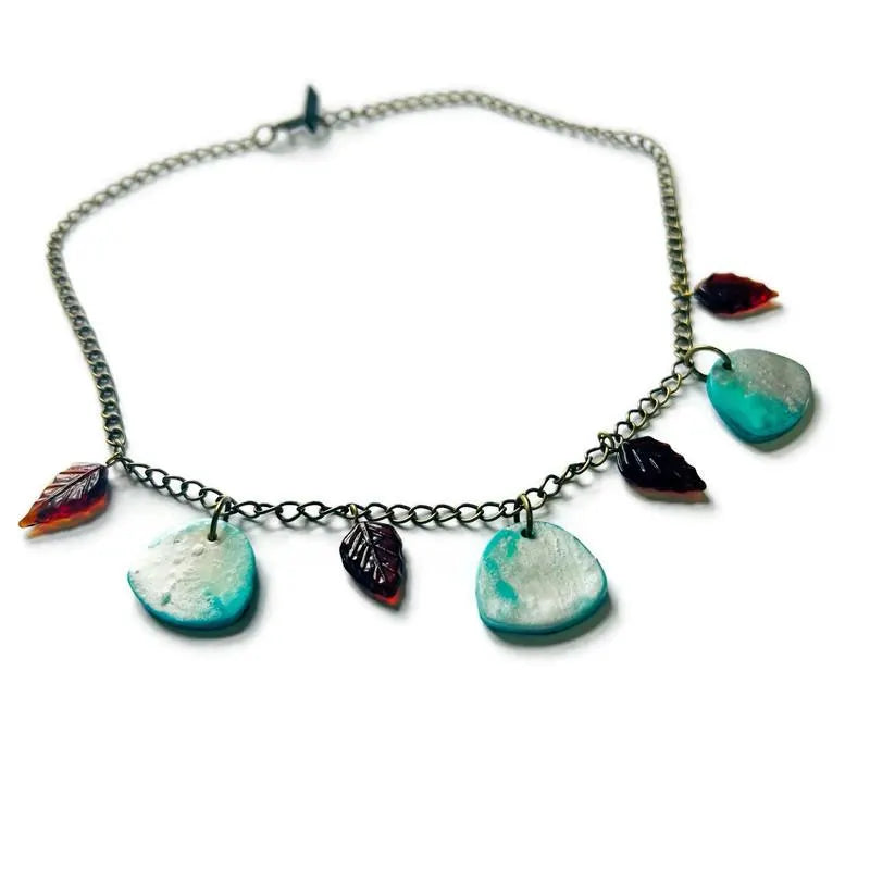 Icy Blue & Silver Clip On Earrings Handmade